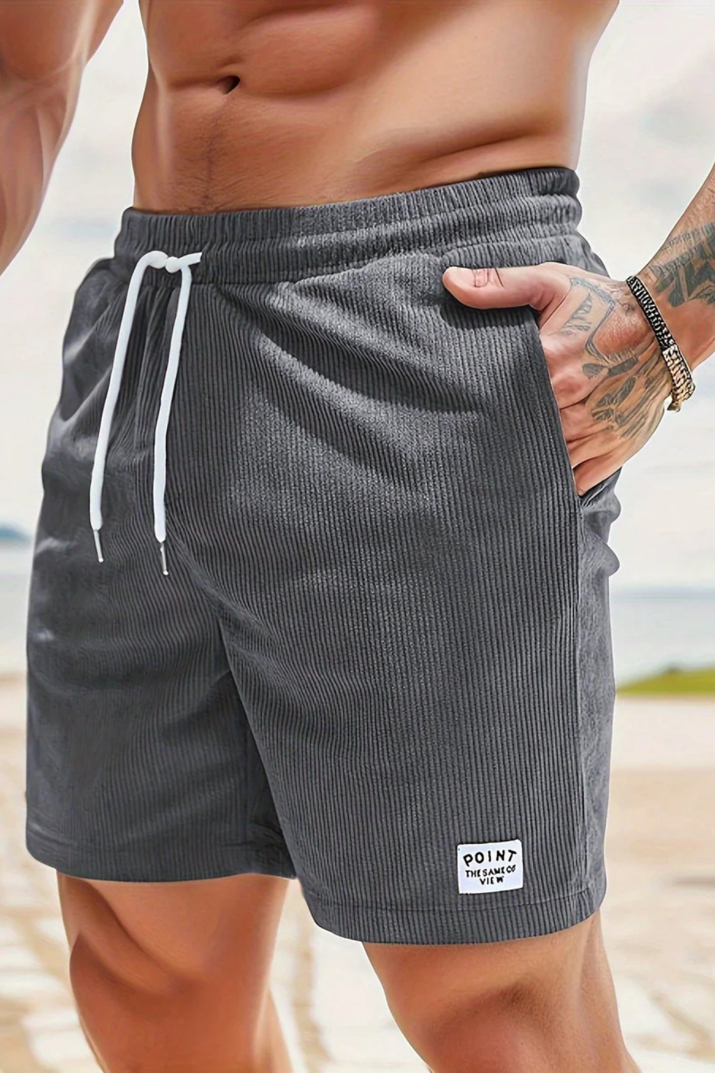 Dalby Herren Shorts – Cord Relaxed Fit mit Kordelzug Bund