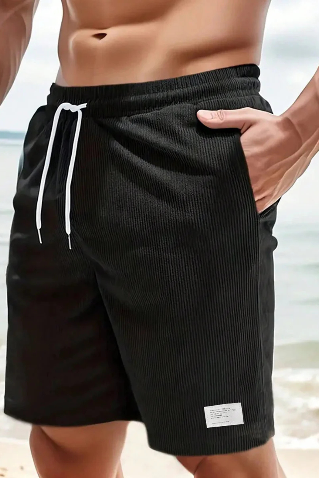 Dalby Herren Shorts – Cord Relaxed Fit mit Kordelzug Bund