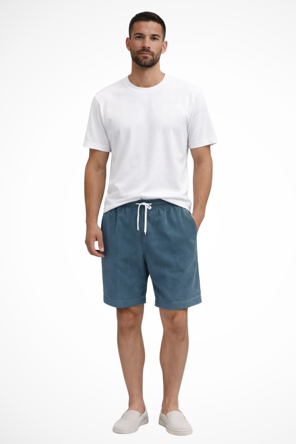 Dalby Herren Shorts – Cord Relaxed Fit mit Kordelzug Bund