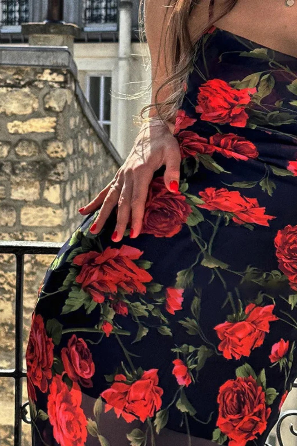Elara Damen Maxikleid – Floral & Spaghettiträger Sommer Elegant