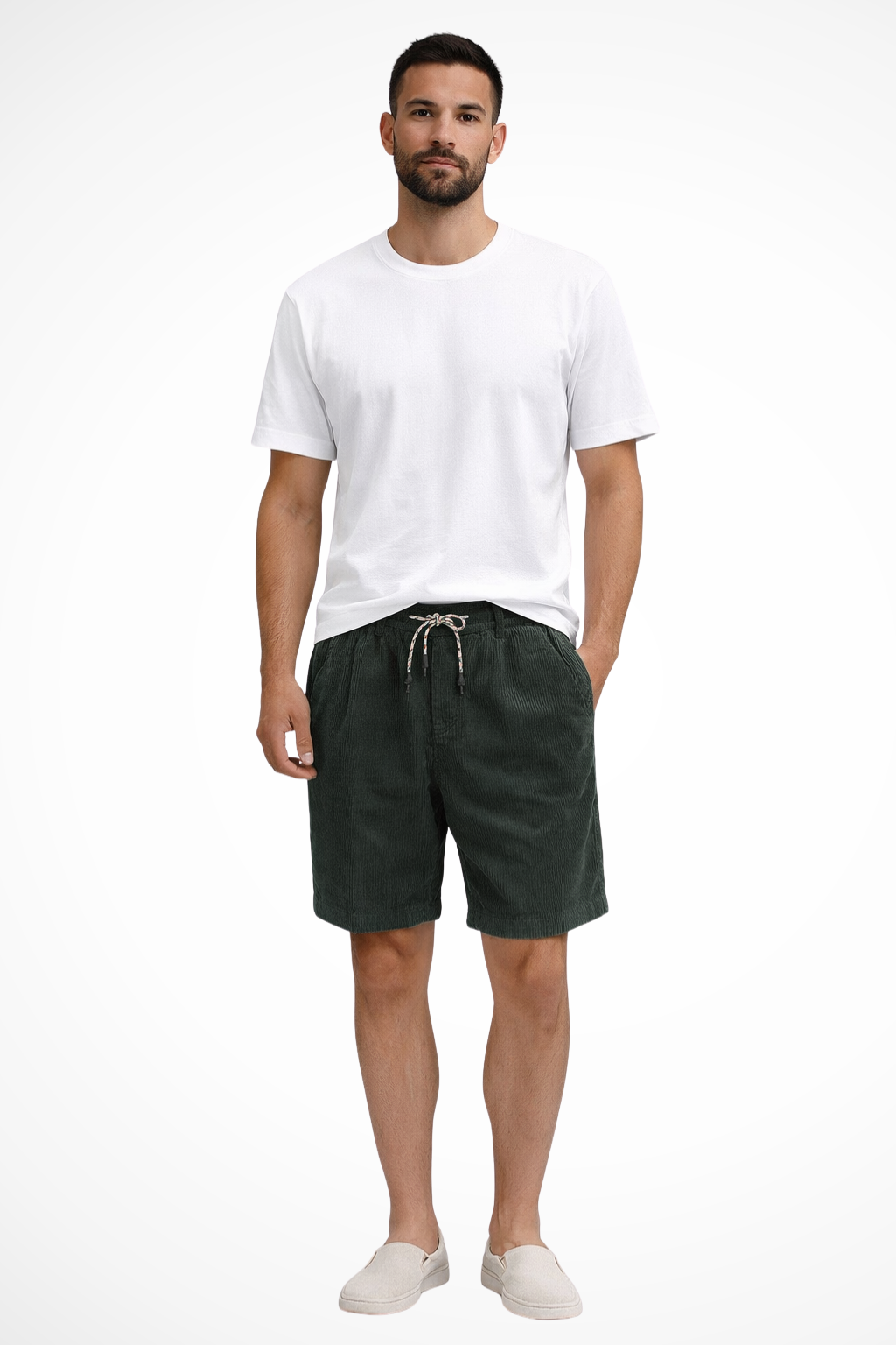 Brixton Herren Shorts – Cord Relaxed Fit mit Elastischem Bund & Kordelzug