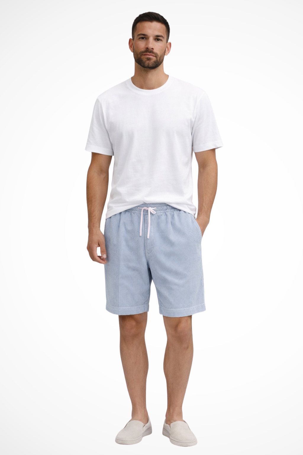 Dalby Herren Shorts – Cord Relaxed Fit mit Kordelzug Bund