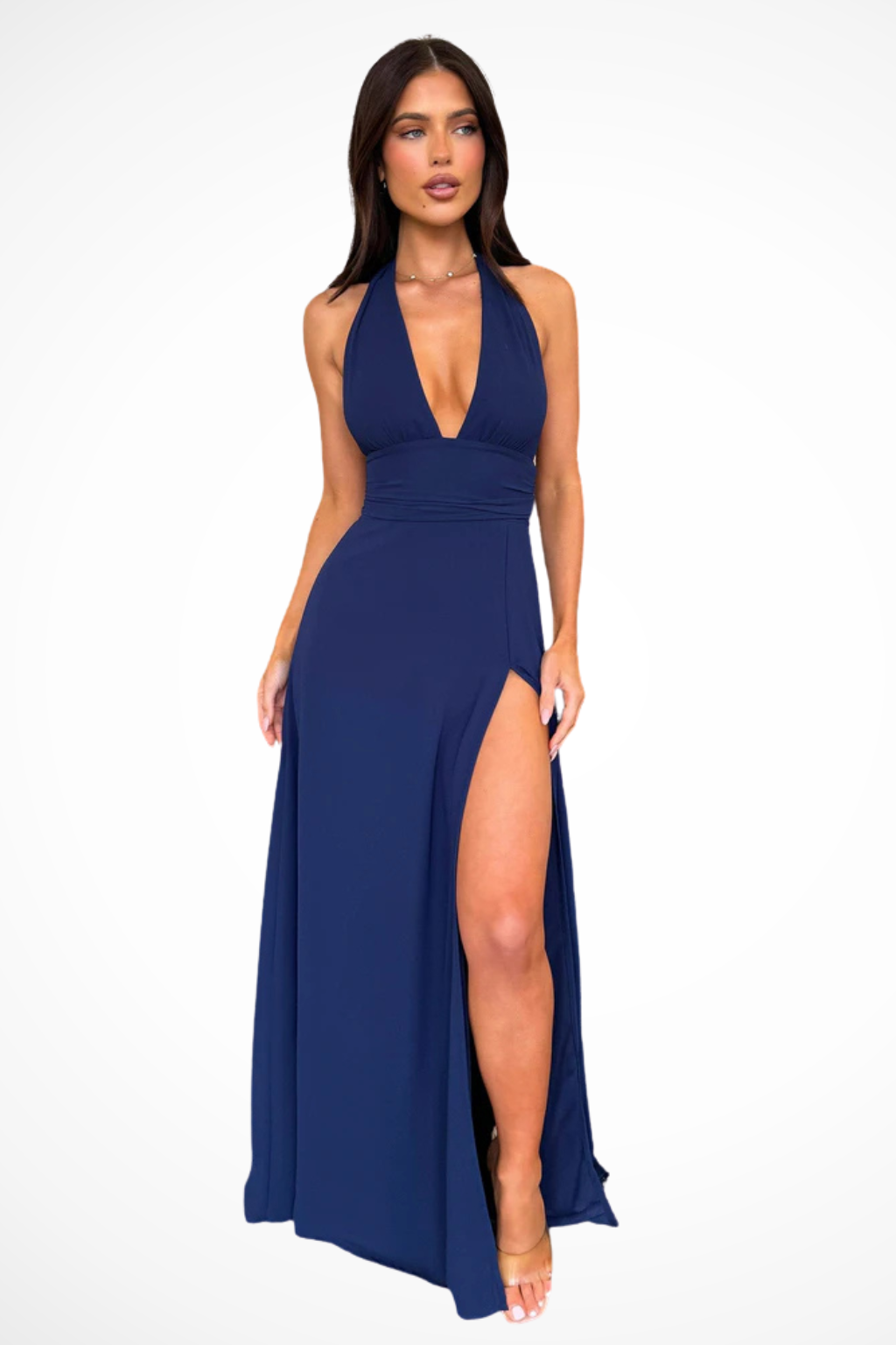 Kaelira | Damen Maxikleid – Halterneck & Elegant mit Schlitz