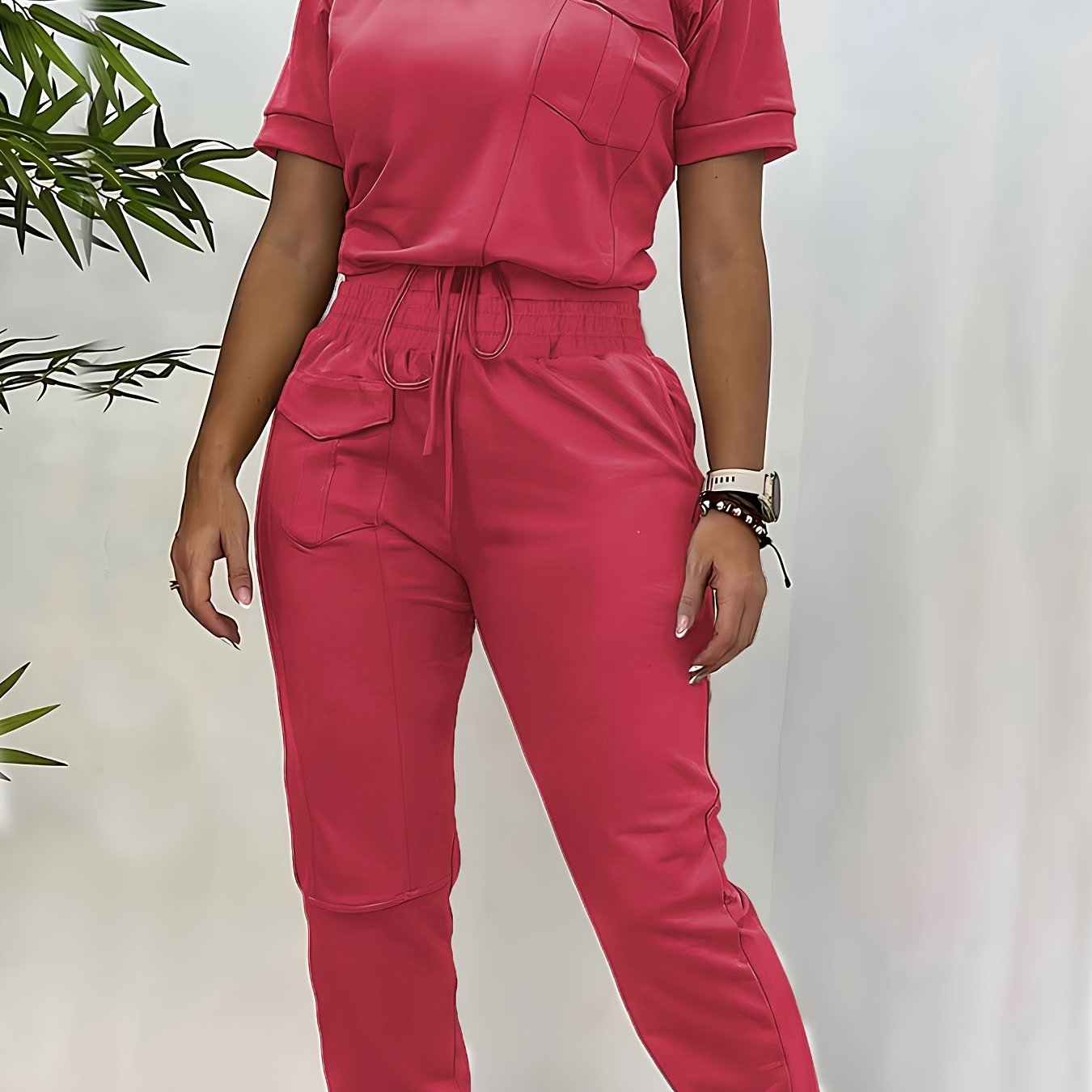 Damen Casual Zweiteiler mit Top und Hose