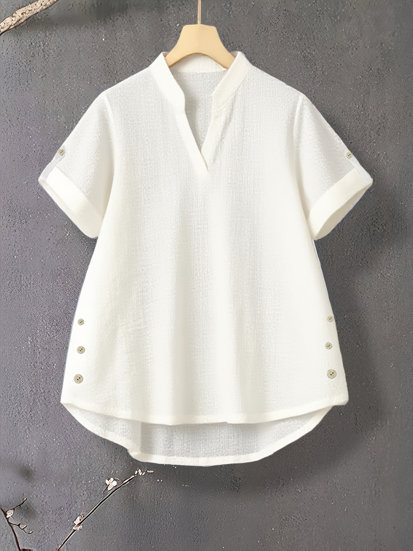 Damen Zweiteiler mit V-Ausschnitt Top und Elastischer Hose