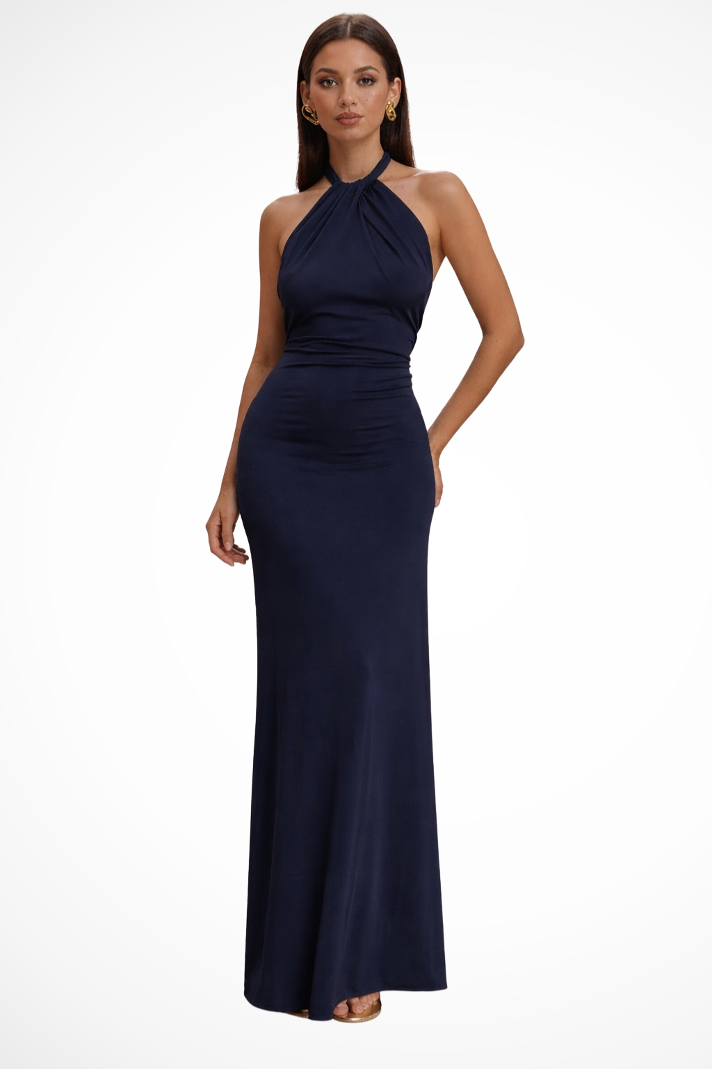 Celeste | Damen Maxikleid – Halterneck & Rückenfrei Elegant