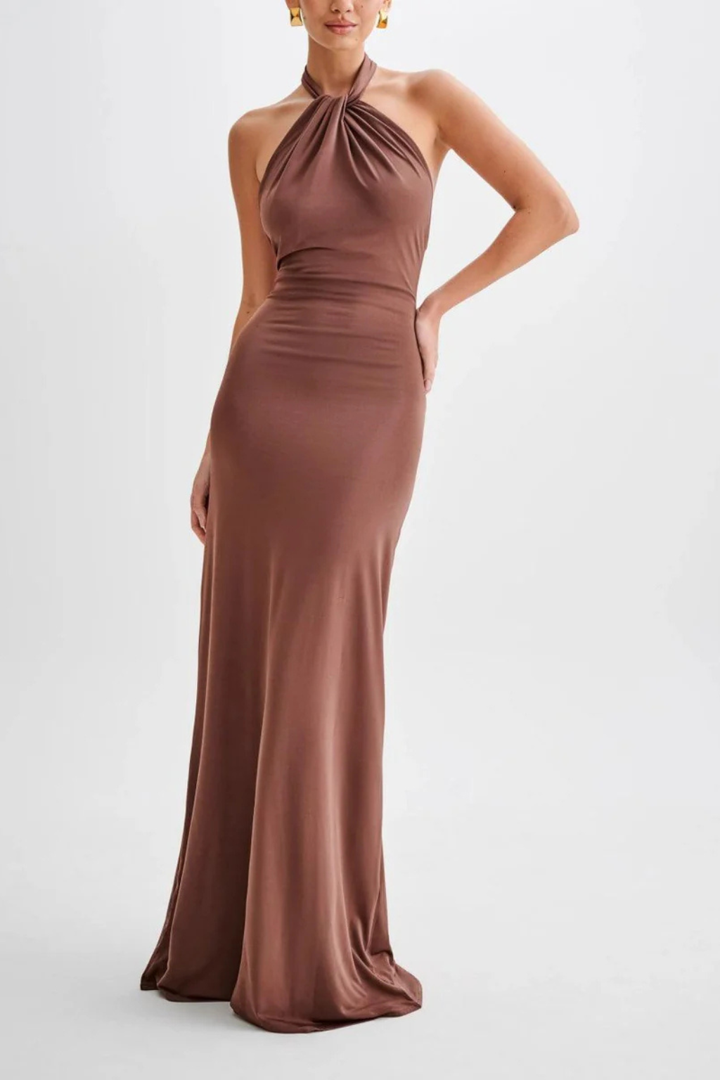 Celeste | Damen Maxikleid – Halterneck & Rückenfrei Elegant
