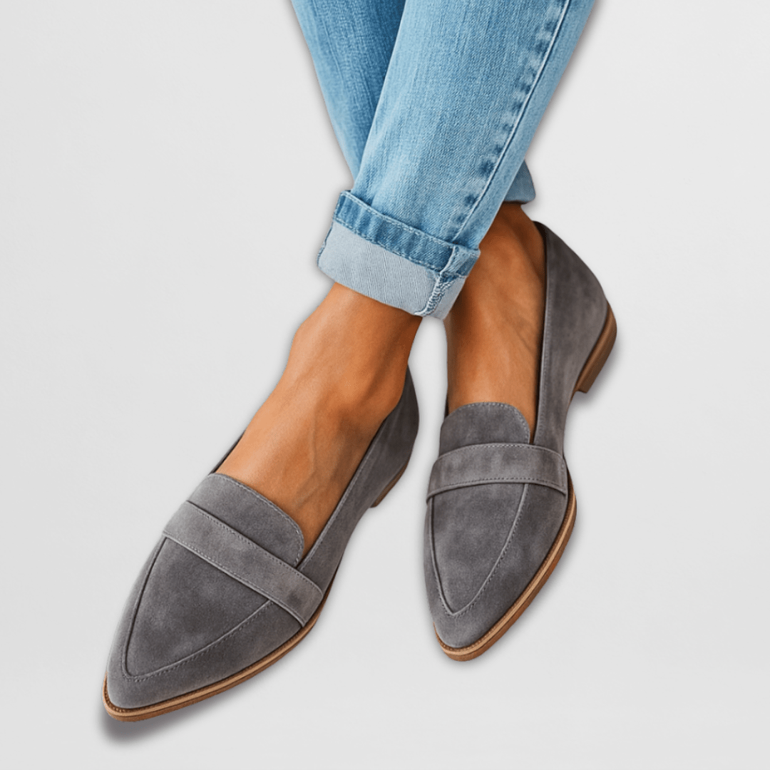 Damen Spitze Wildleder Loafer für Frühling & Alltag