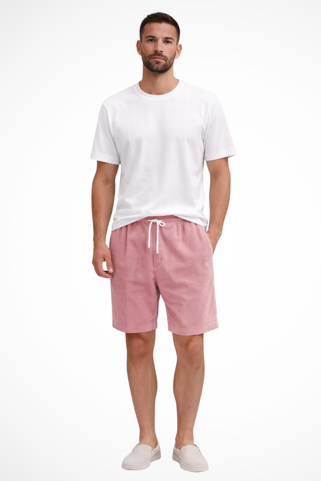 Dalby Herren Shorts – Cord Relaxed Fit mit Kordelzug Bund