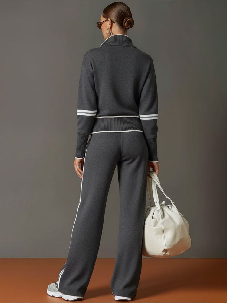 Damen Elegantes Loose-Fit Set mit Weiter Hose