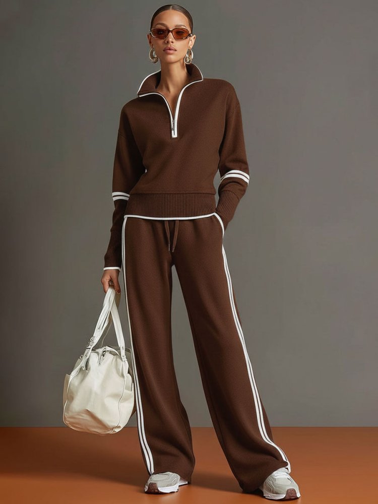 Damen Elegantes Loose-Fit Set mit Weiter Hose