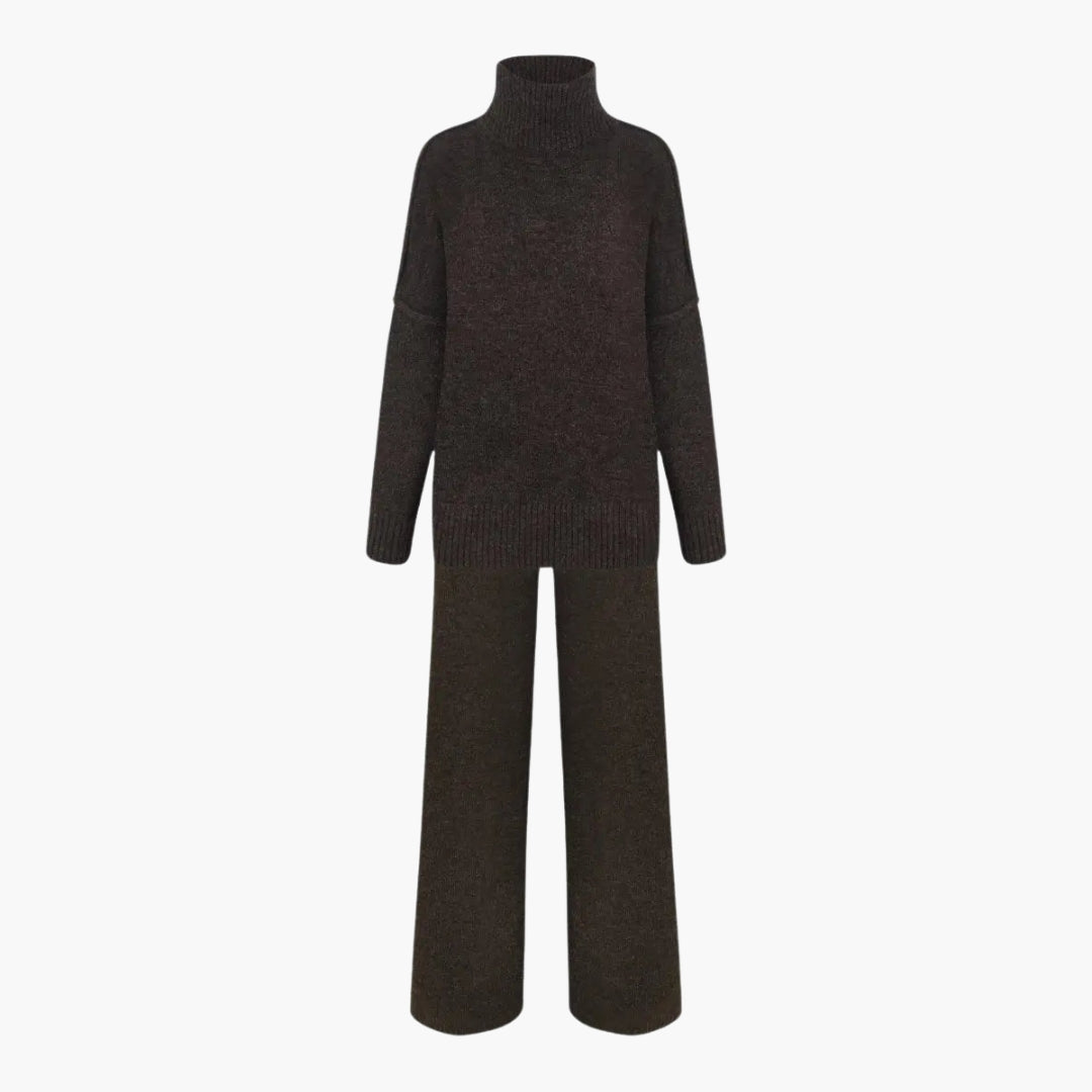 Damen Strickset – Oversize Rollkragen & Hose