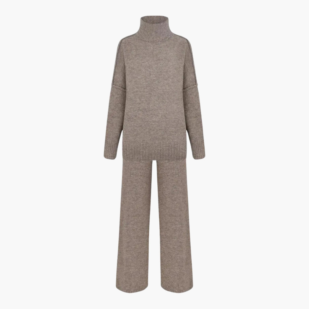 Damen Strickset – Oversize Rollkragen & Hose