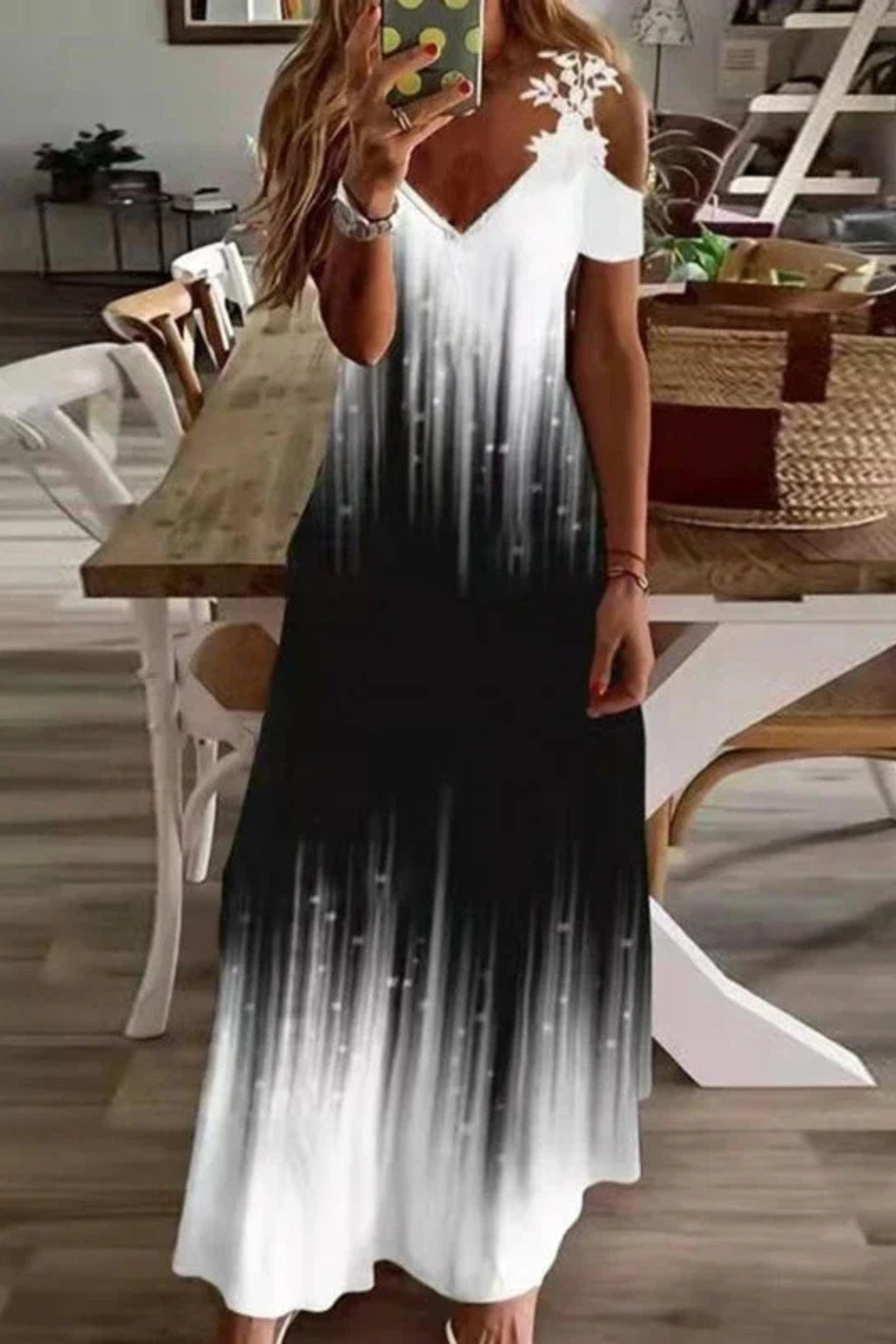 Rosana Damen Maxikleid – Floral & Ärmellos Sommerlich Elegant