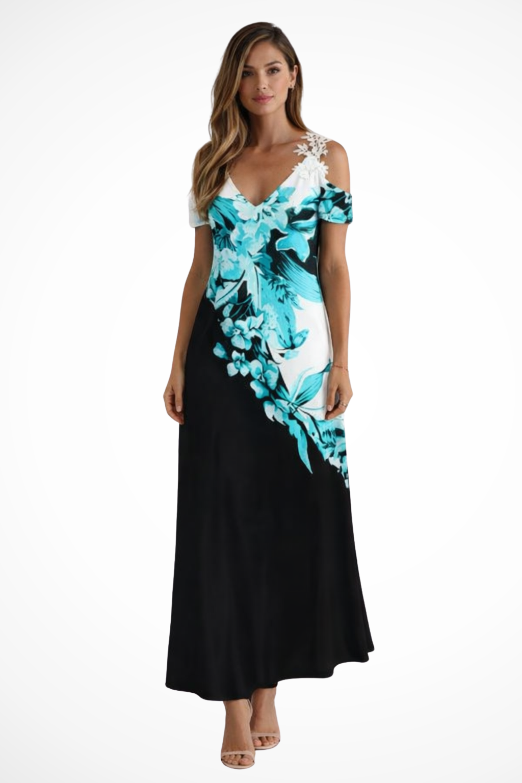 Rosana Damen Maxikleid – Floral & Ärmellos Sommerlich Elegant