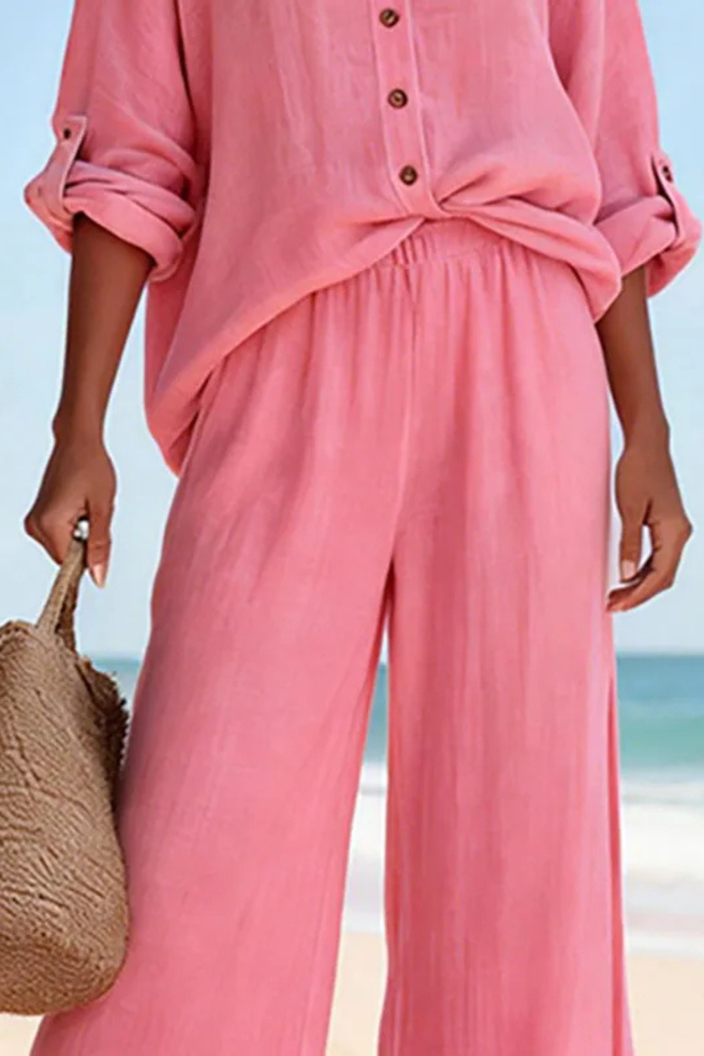 Clementine | Damen Zweiteiler – Bluse & Weite Hose Elegant