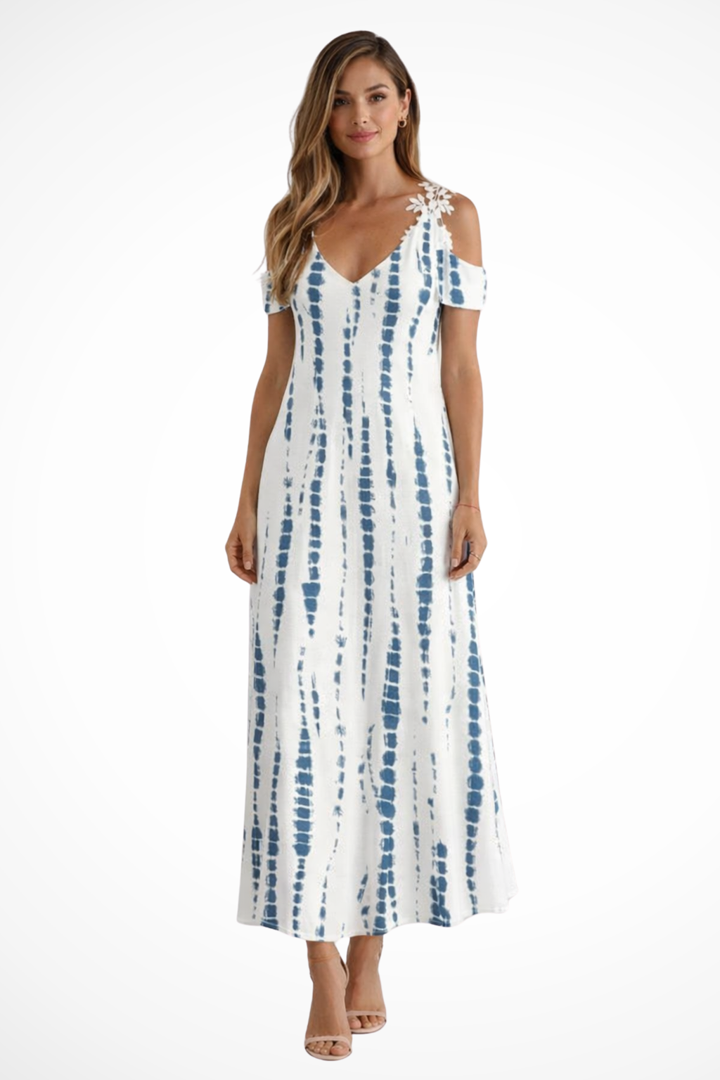 Rosana Damen Maxikleid – Floral & Ärmellos Sommerlich Elegant