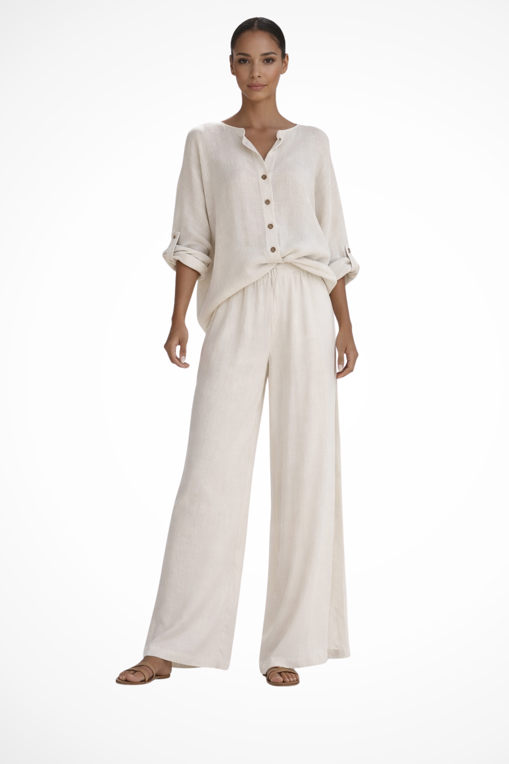 Clementine | Damen Zweiteiler – Bluse & Weite Hose Elegant