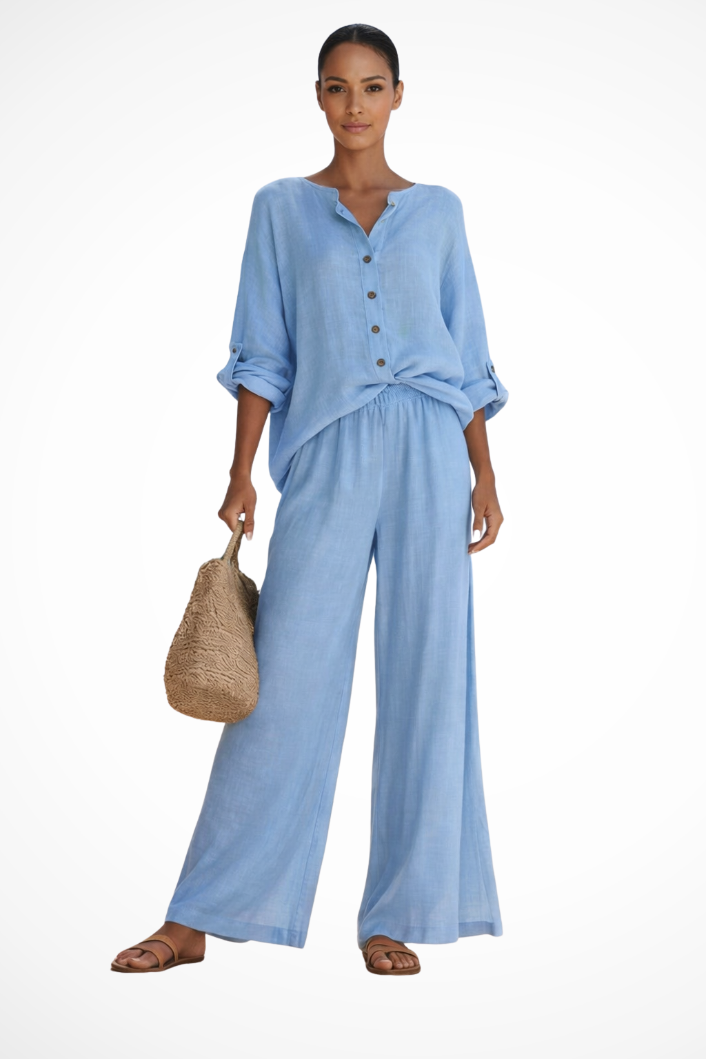 Clementine | Damen Zweiteiler – Bluse & Weite Hose Elegant