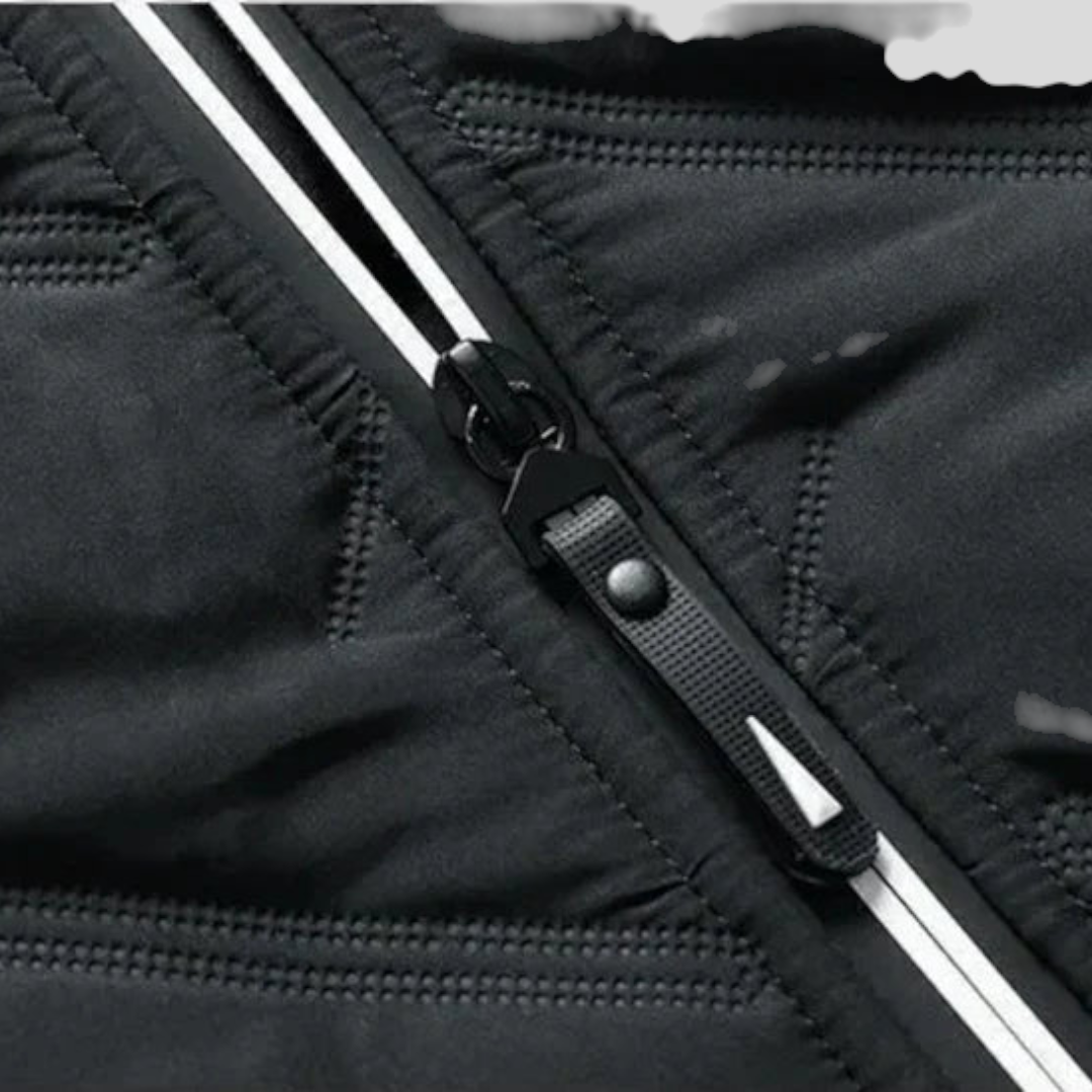 Herren Jacke mit Stehkragen - Klassischer Jacke - Reißverschluss Vorne