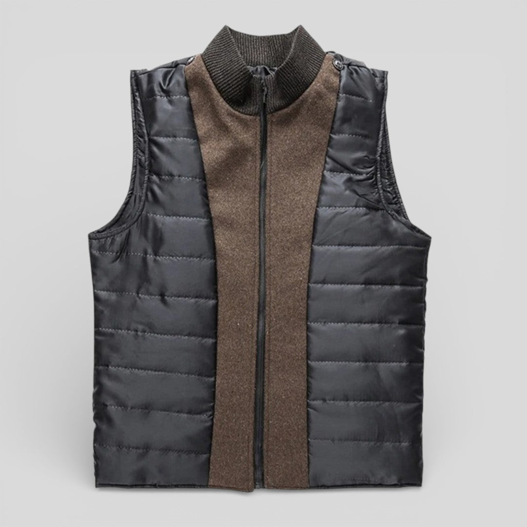 Herren Mantel mit Stehkragen - Langer Mantel - Knopfleiste Vorne