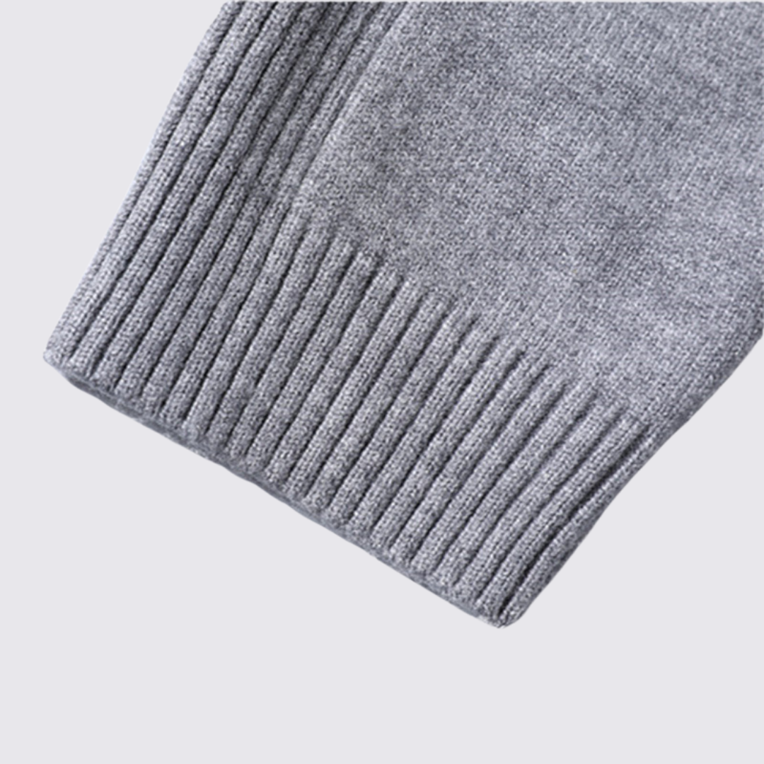 Herren Pullover mit Rollkragen - Klassischer Pullover - Gerippte Bündchen