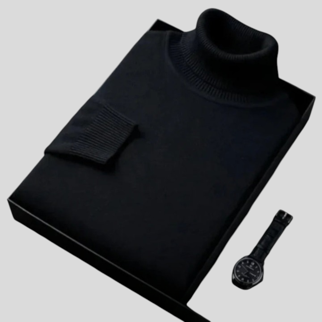 Herren Pullover mit Rollkragen - Klassischer Pullover - Stehkragen