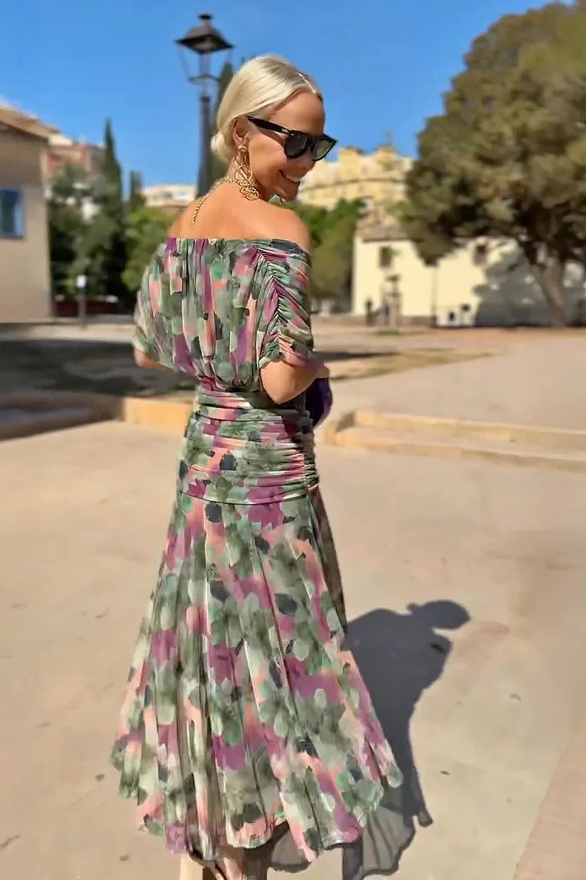 Damen Klassisches Abendkleid mit V-Ausschnitt