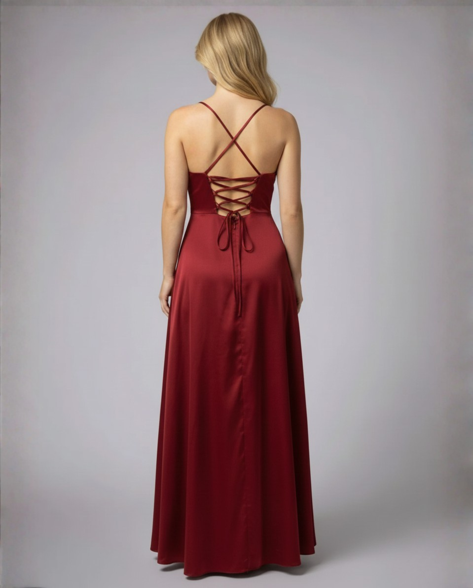 Damen Elegantes Maxikleid mit Beinschlitz