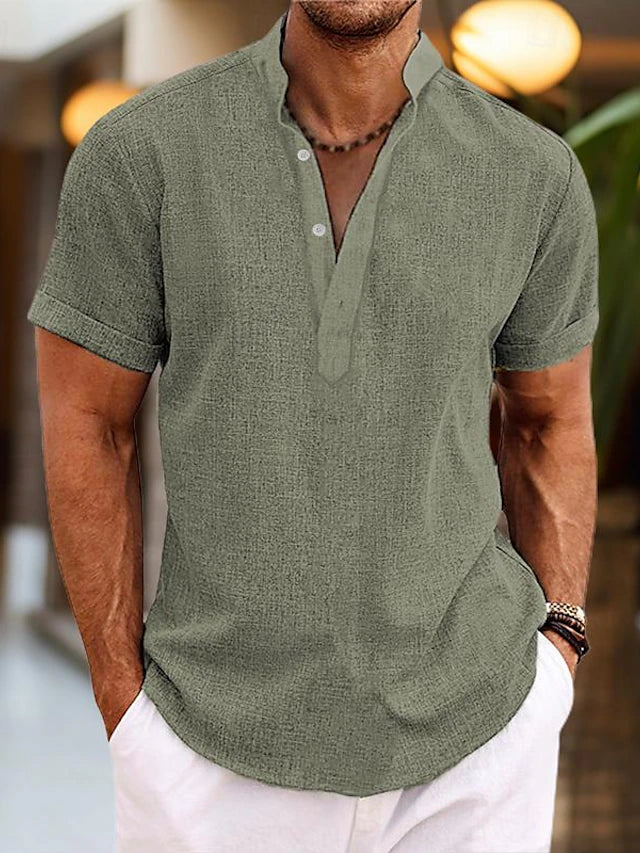Herren Polo-Shirt mit V-Ausschnitt und Bequemer Passform
