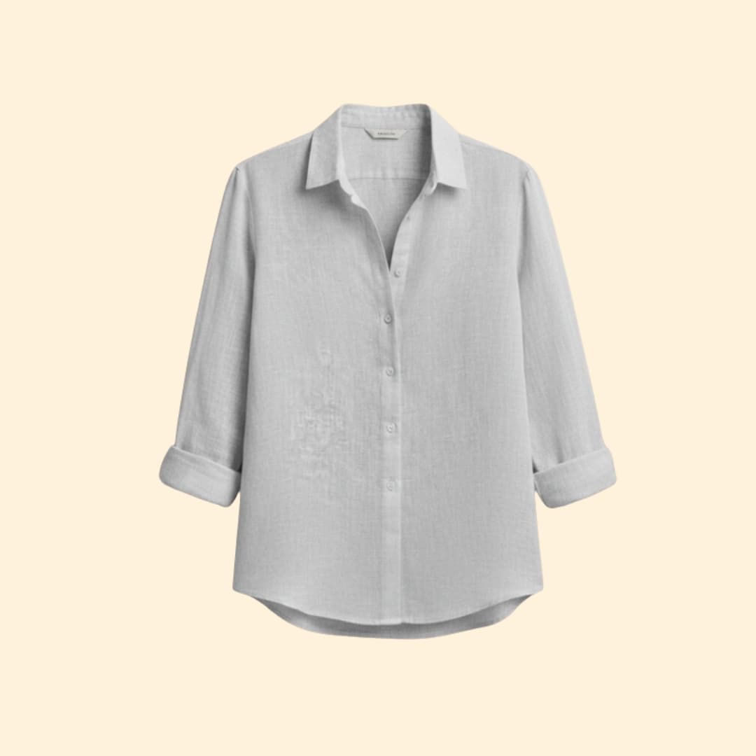 Damen Leinen Hemd – Locker & Sommerlich mit Knopfleiste