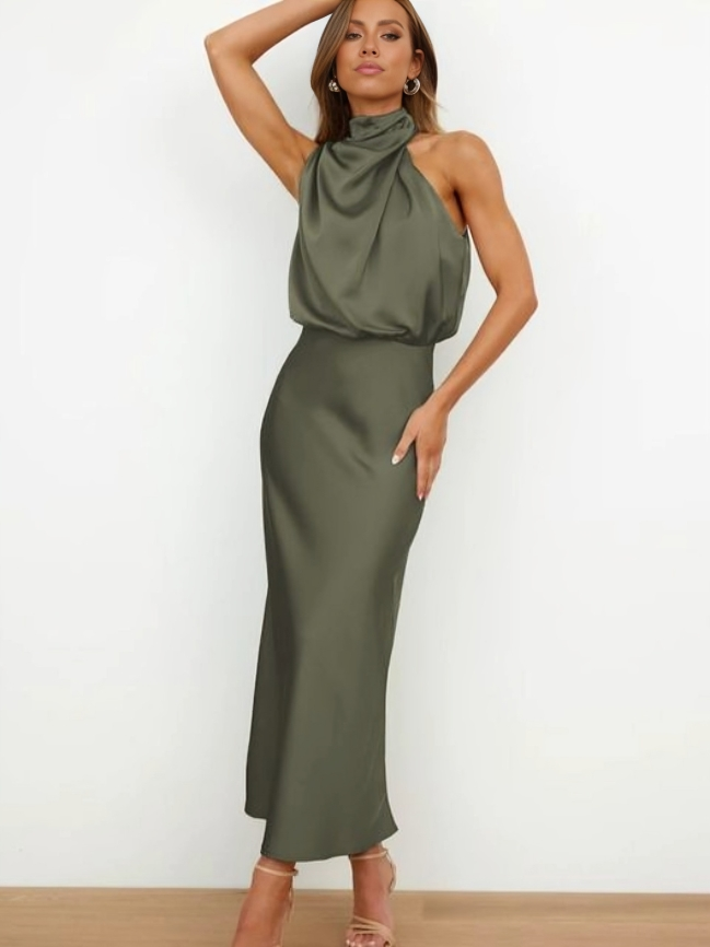 Damen Neckholder-Abendkleid für Elegante Anlässe
