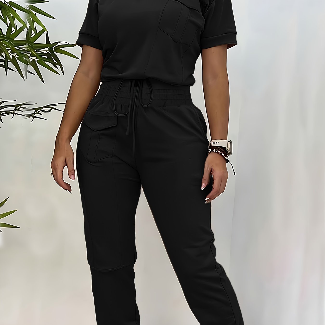 Damen Casual Zweiteiler mit Top und Hose