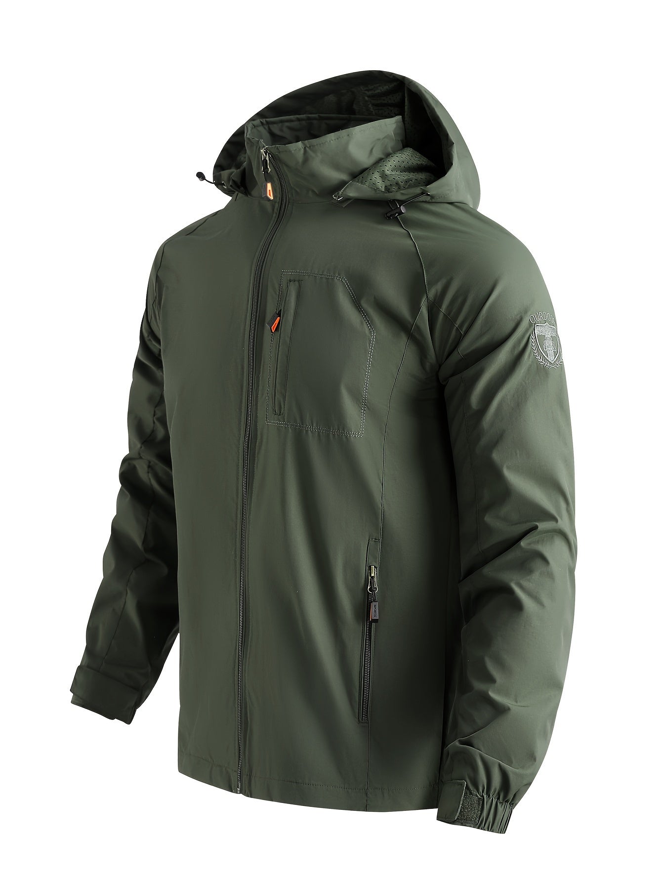 Herren Leichte Packbare Laufjacke mit Kapuze