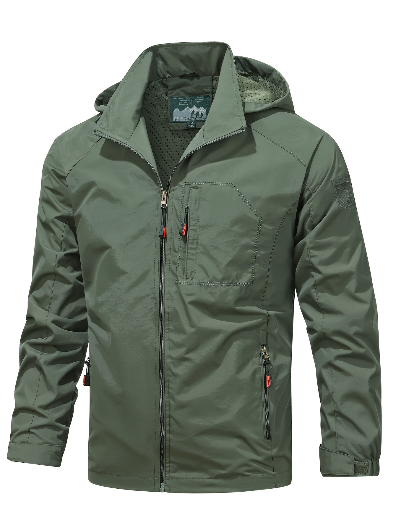 Herren Leichte Packbare Laufjacke mit Kapuze