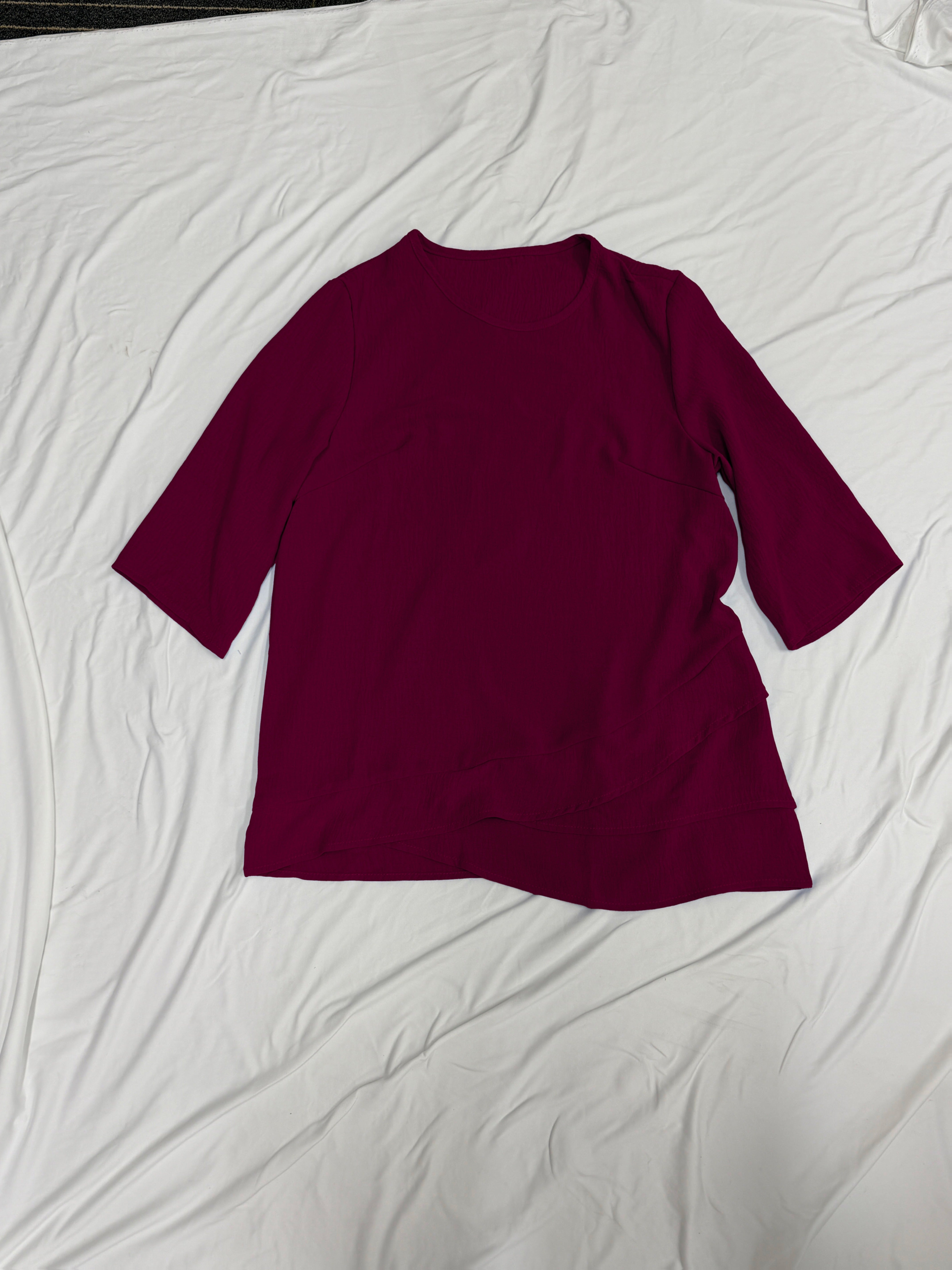 Damen Shirt – Rundhals Patchwork & Lässig