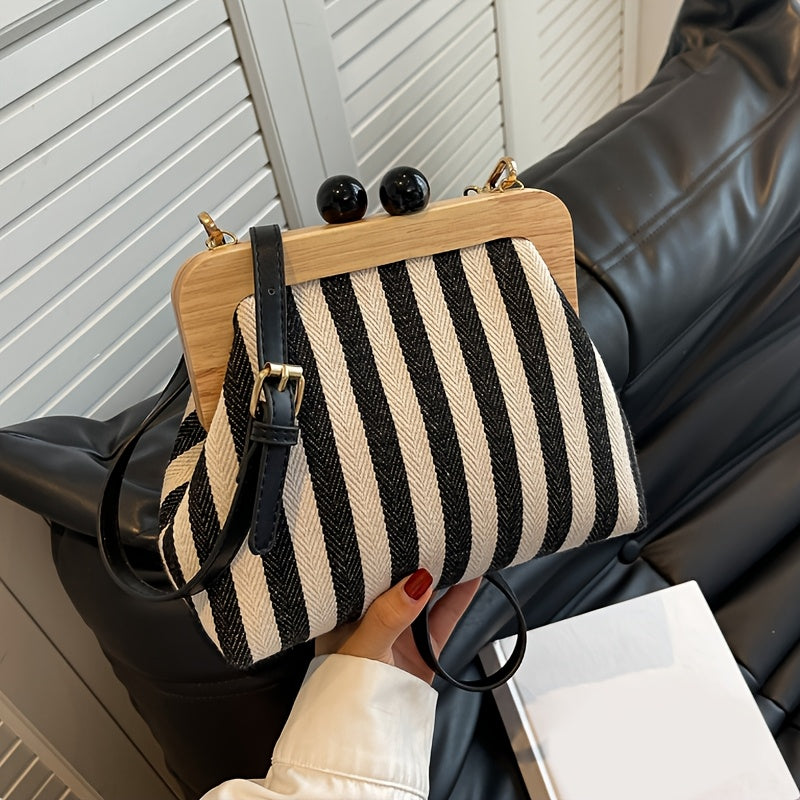Damen Crossbody Bag Gestreift für Alltag & Shopping