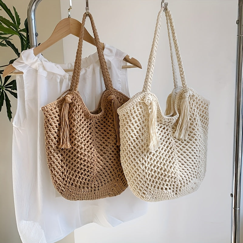 Geflochtene Tote Bag – Leicht, Geräumig & Natürlich Stilvoll
