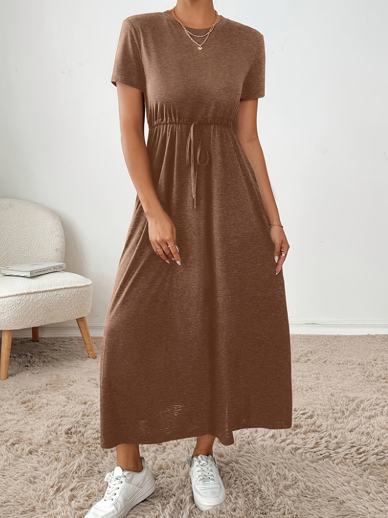 Damen Modisches Fit-and-Flare Kleid