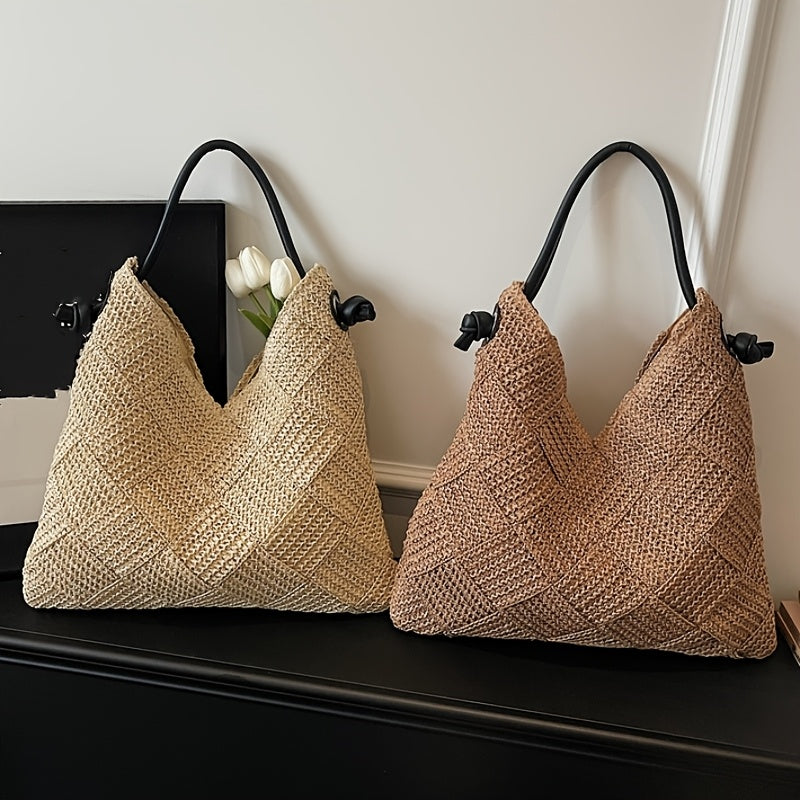 Marivelle™ | Große Damen Strandtasche Geflochten für Urlaub & Alltag