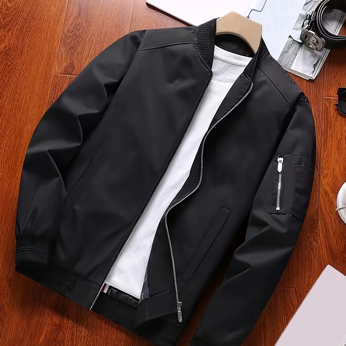 Herren Plus Size Bomberjacke für Alltag und Freizeit