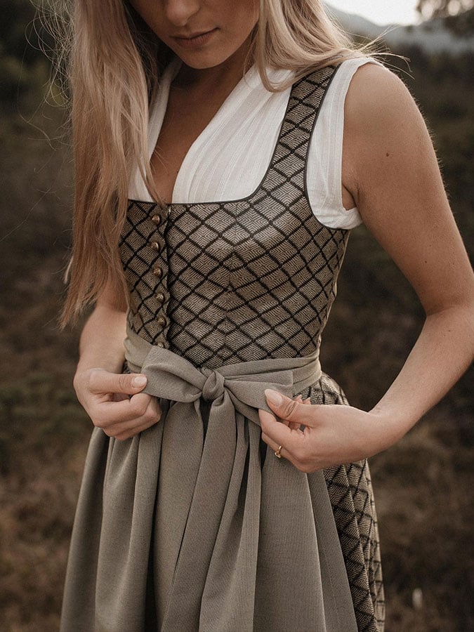Damen Oktoberfest Kleid mit Schleife