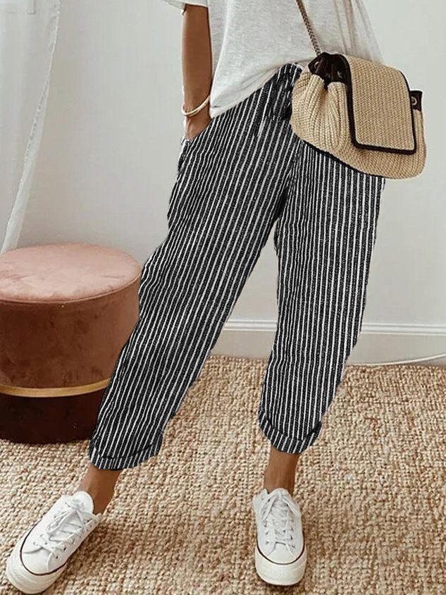Damen Sommerhose aus Leinen für Freizeit