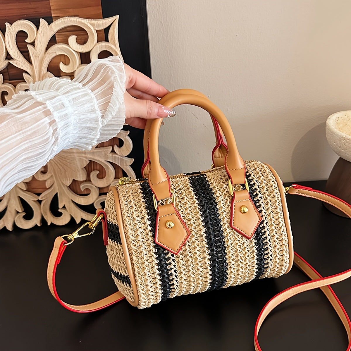 Elegante Damen Crossbody Bag mit Geflochtener Textur
