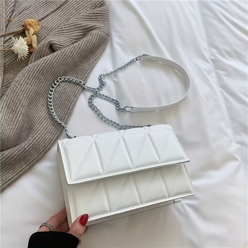 Livia | Elegante Gesteppte Umhängetasche mit Kette