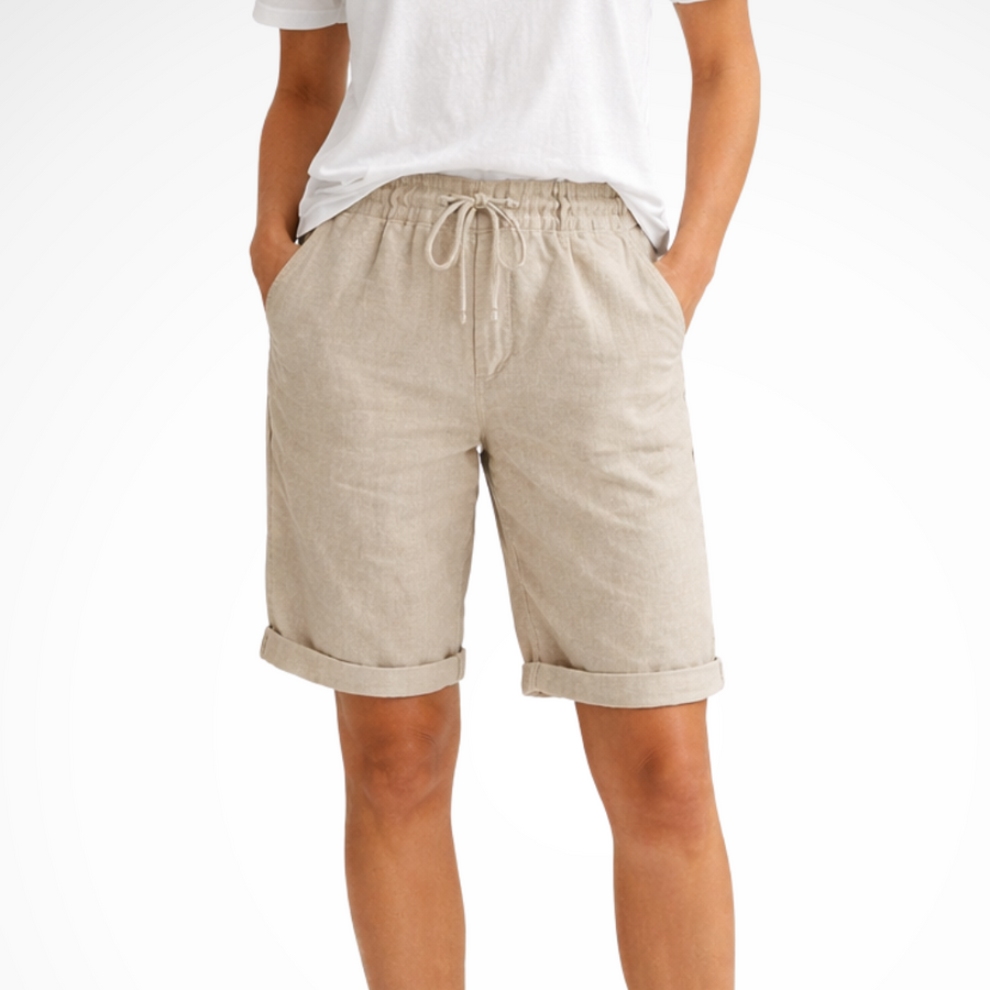 Aveline | Damen Leinen Caprihose – Locker & Sommerlich