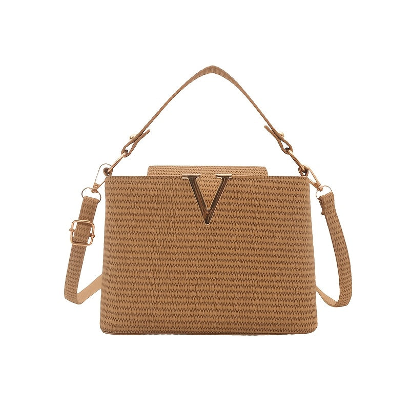 Damen Crossbody Bag Geflochten für Sommer & Reisen