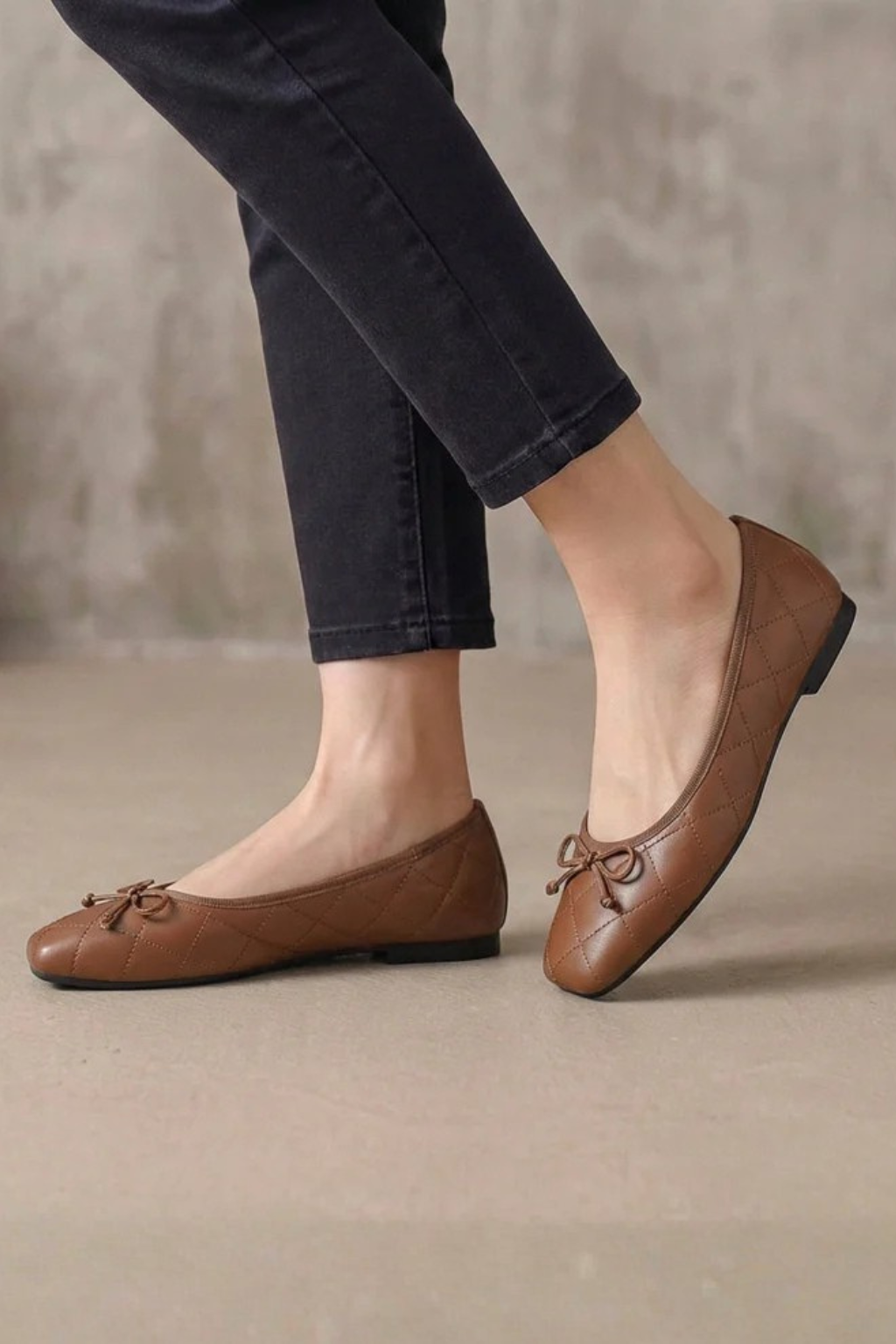 Millicent Damen Ballerinas – Steppung & Schleife mit Eckiger Spitze Elegant