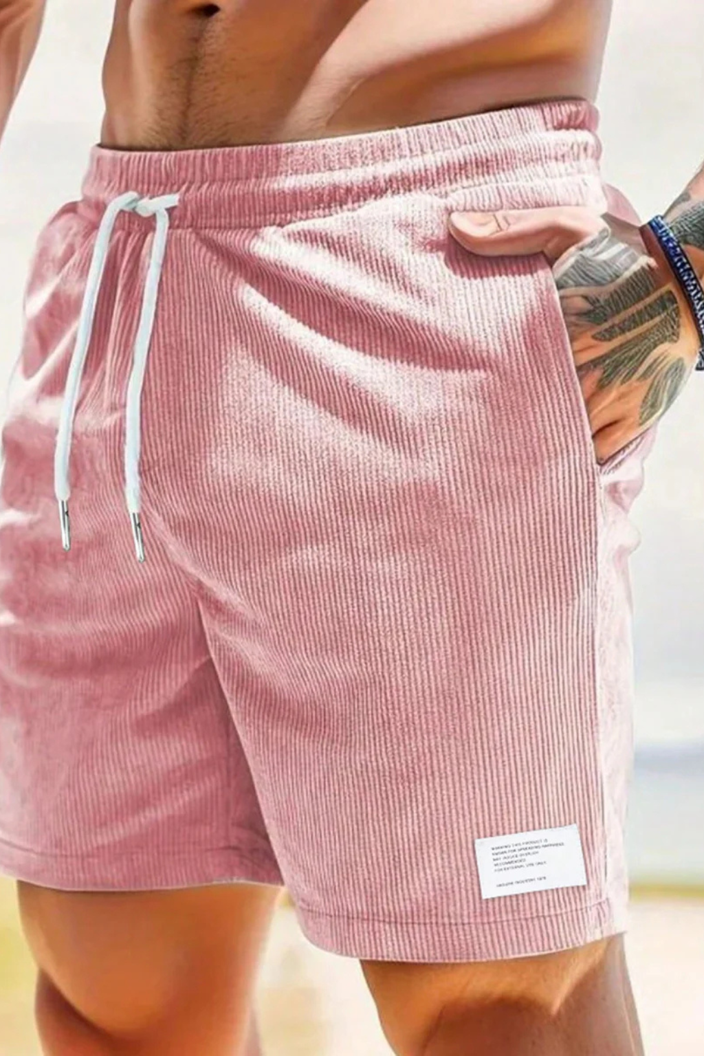 Dalby Herren Shorts – Cord Relaxed Fit mit Kordelzug Bund