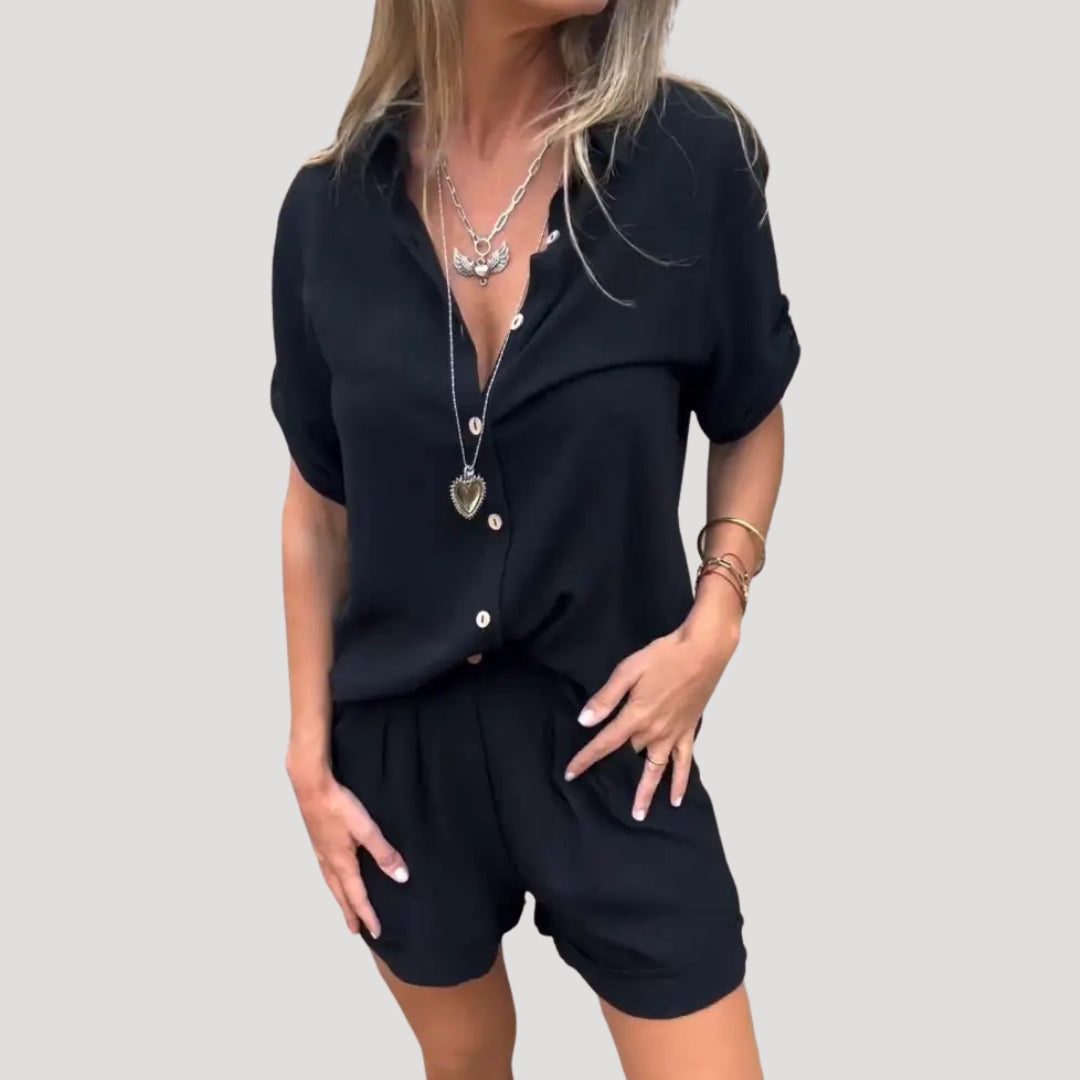 Damen Zweiteiliges Set – Hemd & Shorts